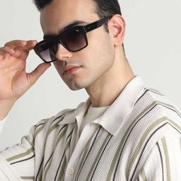 IDEE Men Square Sunglasses with UV Protected Lens IDS3106C1SG-15