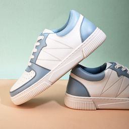 HRX by Hrithik Roshan Women White & Blue Colourblocked Lightweight Comfort Insole Sneakers-34