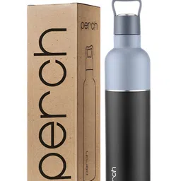 PERCH Oasis Black & Grey Single Stainless Steel Double Wall Vacuum Water Bottle 760ml-picture-12