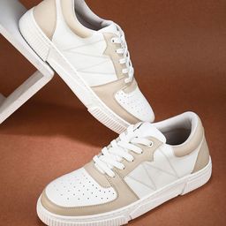 HRX by Hrithik Roshan Women White & Beige Colourblocked Lightweight Sneakers-16