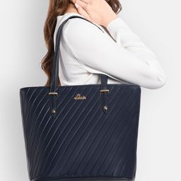 Lavie Yalta Women Navy Blue Self-Design Structured Shoulder Bag-26