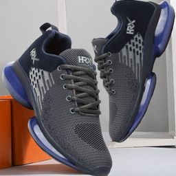 HRX by Hrithik Roshan Men Grey & Navy Blue COMENT Flyknit Textile Marking Running Shoes-picture-29