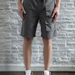 Bene Kleed Men Solid Relaxed Cargo Shorts with Buckel Detailing-image-30