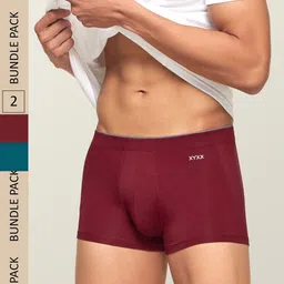 XYXX Men Solid Pack Of 2 Uno IntelliSoft Micro Modal Trunk-picture-2