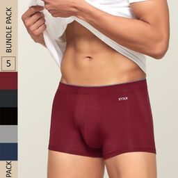 XYXX Men Solid Pack Of 5 Uno IntelliSoft Micro Modal Trunk-picture-23