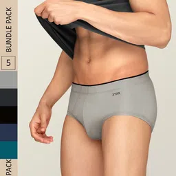 XYXX Men Solid Pack Of 5 Uno IntelliSoft Micro Modal Brief-picture-15