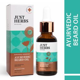 Just Herbs Men Ayurvedic Beard Oil with Bhringraj & Rosemary - 30ml-25