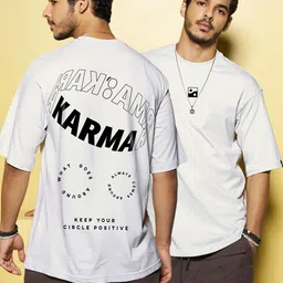 Bewakoof Men Typography Back Printed Oversized T-shirt-image-39