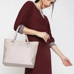 KLEIO Solid Tote Shoulder Bag with Laptop Compartment-30
