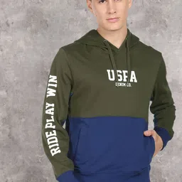 U.S. Polo Assn. Denim Co. Colourblocked Hooded Sweatshirt-picture-41