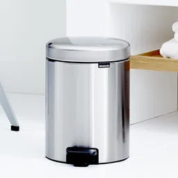 Brabantia Silver-Toned Solid Stainless Steel Pedal Dustbin 5 Litre-37