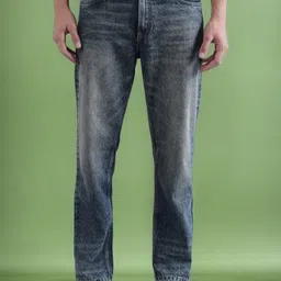 Bene Kleed Men Relaxed Fit Mid-Rise Medium Shade Heavy Fade Clean Look Cotton Jeans-image-33