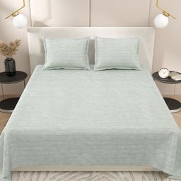 Myntra Elegant Homes Grey 220 TC King Bedsheet with 2 Pillow Covers-picture-43