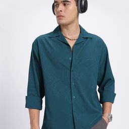 glitchez Luxe Lines Embroidered Detail Oversized Fit Shirt-image-95
