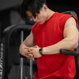 Athflex Men Brand Logo Boxy T-shirt-image-84