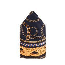 Tossido Men Black & Gold-Coloured Printed Pocket Square-image-16
