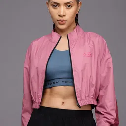 HRX by Hrithik Roshan Striped Windcheater Crop Training or Gym Sporty Jacket-13