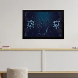 eCraftIndia Blue Lord Ganesha Satin Matt Textured UV Wall Art-image-17