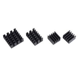 Official Raspberry Pi Black 4 in 1 Heat Sink Set Aluminum for Pi 4B image 1