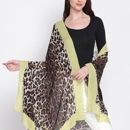 Style Quotient Brown & Black Animal Printed Scarf-image-14
