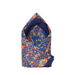 Tossido Men Blue & Orange Printed Pocket Square-image-95