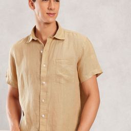 Nautica Men Premium Slim Fit Pure Linen Casual Shirt-image-49