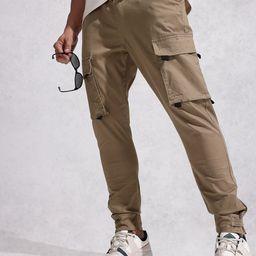 WROGN Men Relaxed Fit Cargos Trousers-image-63