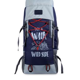 Leather World Unisex Blue & Grey Colourblocked Large 34 Litre Rucksack-image-52