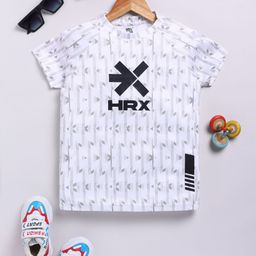 HRX by Hrithik Roshan Boys U17 Brand Logo Printed Rapid Dry Active T-shirt-image-65
