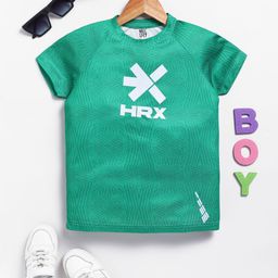 HRX by Hrithik Roshan Boys U17 Brand Logo Printed Rapid Dry Active T-shirt-image-19