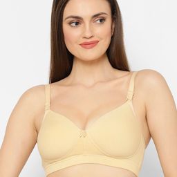 Floret Nude-Coloured Solid Non-Wired Lightly Padded T-shirt Bra T3055-picture-10