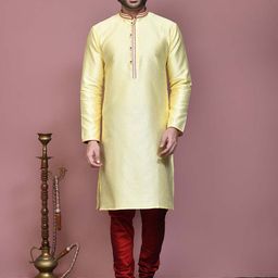 RANAK Geometric Woven Design Mandarin Collar Long Sleeves Regular Straight Kurta-picture-19