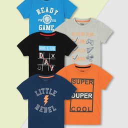 max Boys 5 Printed Pockets T-shirt-image-26
