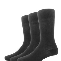 Van Heusen Men Pack Of 3 Black Solid Calf-Length Socks-20