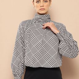 her by invictus Checked Puff Sleeve Top-picture-45