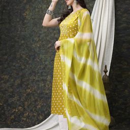 Stylum Bandhani Printed Kurta With Dupatta image 4