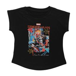 Marvel by Wear Your Mind Girls Black Striped Round Neck T-shirt-image-76