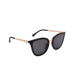 Aislin Women Black Lens & Rose Gold Cateye Sunglasses ES_14468-82-AS-2003-BLK-BKGL-CE-60-G-10