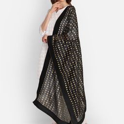 amraoo Black Printed Dupatta-image-1