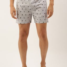 Urban Dog Men Grey Printed Pure Cotton Boxers-image-77