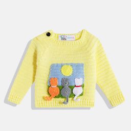 CHUTPUT Unisex Kids Knitted Woollen Pullover with Embroidered Detail-80
