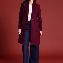 all about you Solid Notched Lapel Longline Overcoat-picture-45