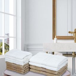 BIANCA Set Of 12 Solid Pure Cotton 380 GSM Towel Set-image-34