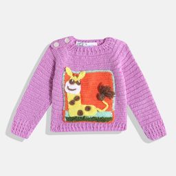 CHUTPUT Kids Embroidered Woollen Sweater Vest-15