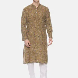 PAROKSH Men Multicoloured Ethnic Motifs Printed Handloom Kurta-19