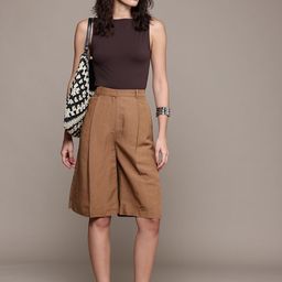 MANGO Women Pleated High-Rise Bermuda Shorts-picture-14