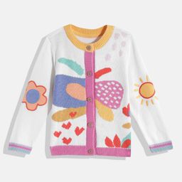 mothercare Girls Self Design Cotton Cardigan-54