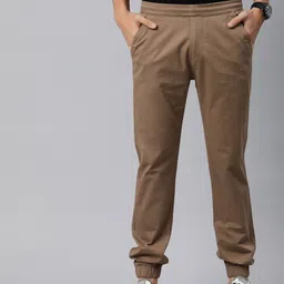 ADBUCKS Men Solid Regular Fit Joggers Trousers-image-60