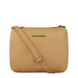 Bagsy Malone Mustard Yellow PU Structured Sling Bag-8