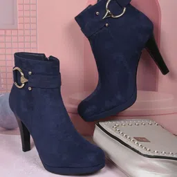 Ronnie Grey Women Slim-Heeled Regular Boots-picture-8